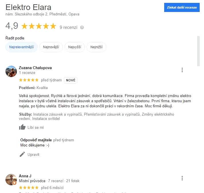 reference elektro elara - jiri Arabasz